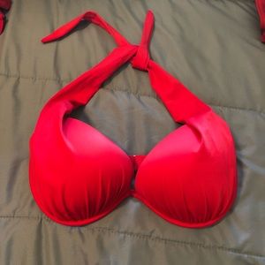 Bright Red Venus Bikini Top, molded cups!